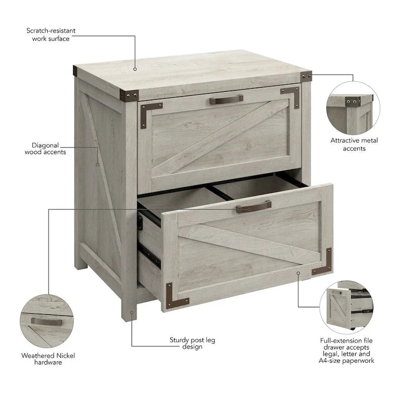 2 Drawer Lateral File Cabinet by